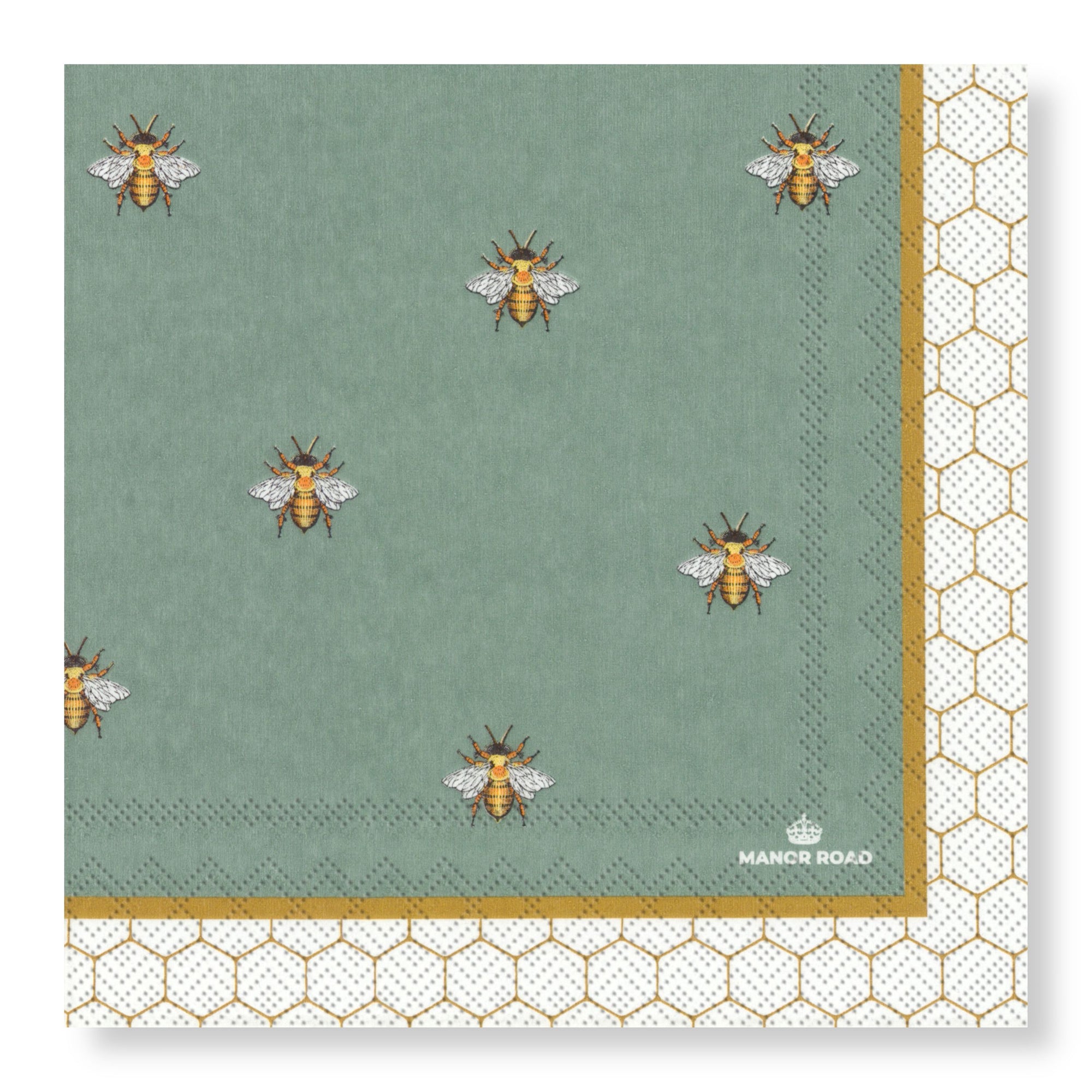 Manor Road The Hive Luncheon Napkins 20Pk (Case of 6)