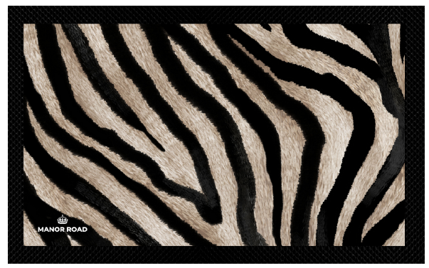 Manor Road Zebra Small Bar Mat 45x25cm 1pk