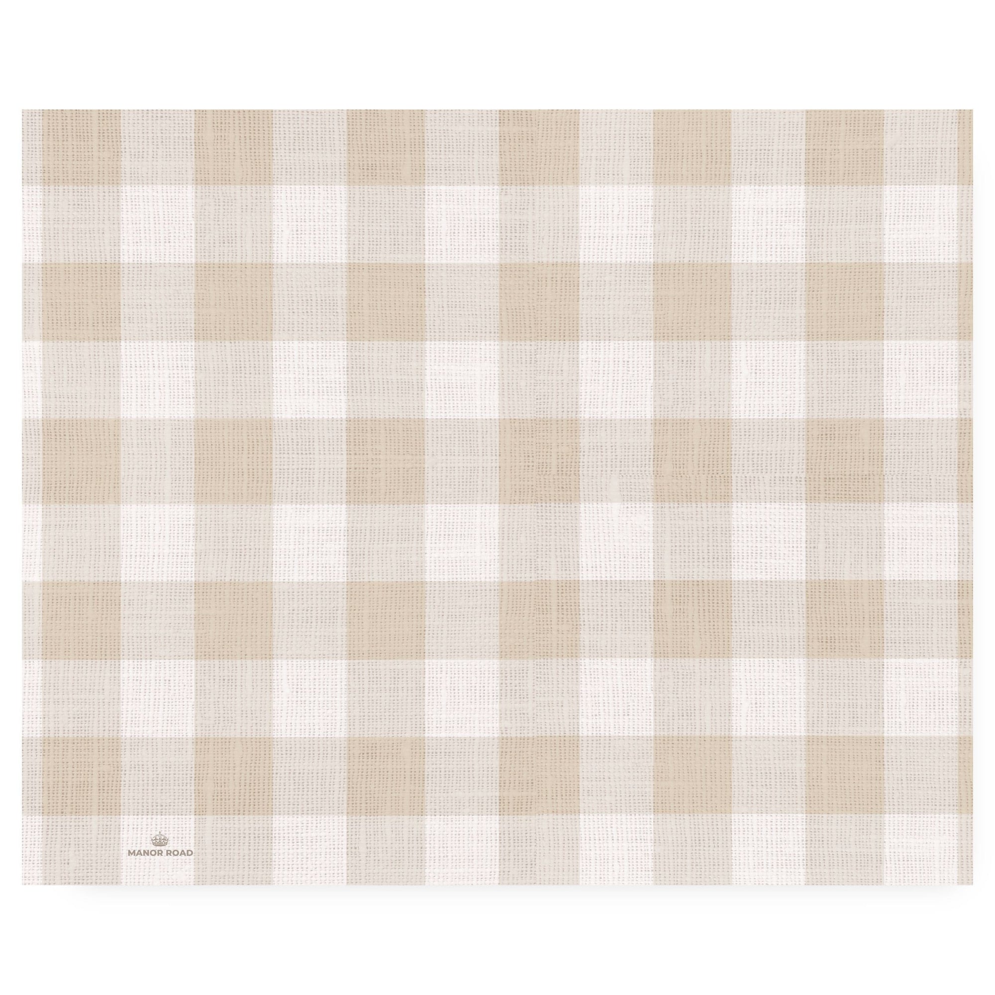 Manor Road Linen Gingham tural Placemats 30Pk (Case of 2)