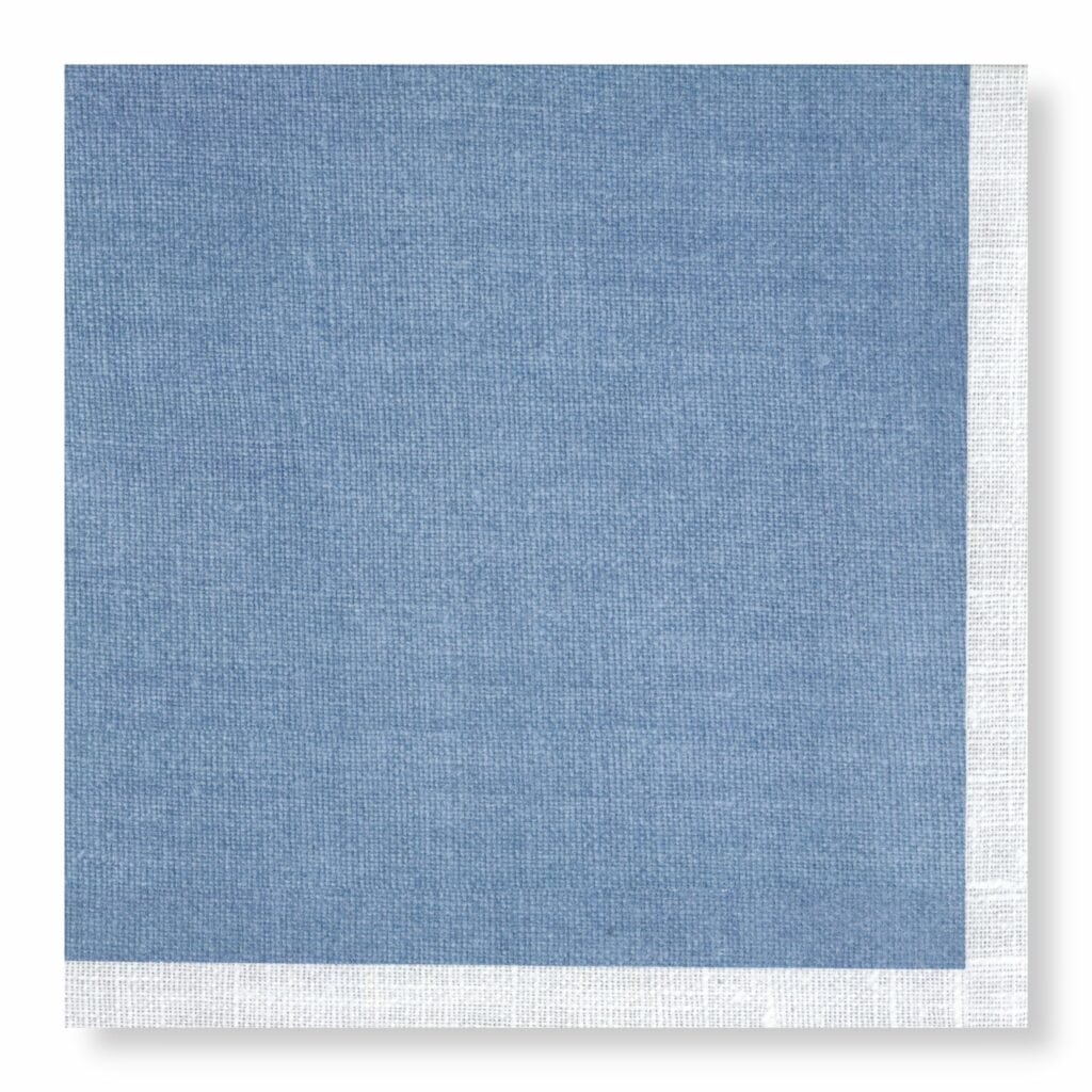 Manor Road Linen Blue Dinner Napkins 20Pk (Case of 6)