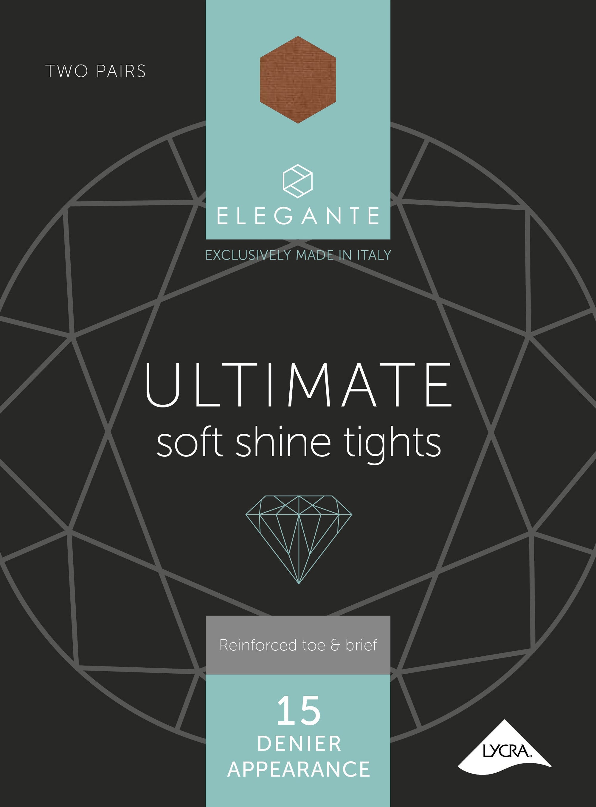 Elegante Ultimate Bronze Glow Softshine Tights Medium 2pk (Case of 6)