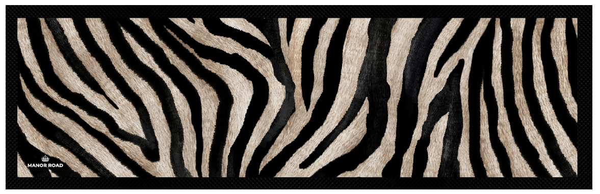 Manor Road Zebra Large Bar Mat 88x25cm 1pk