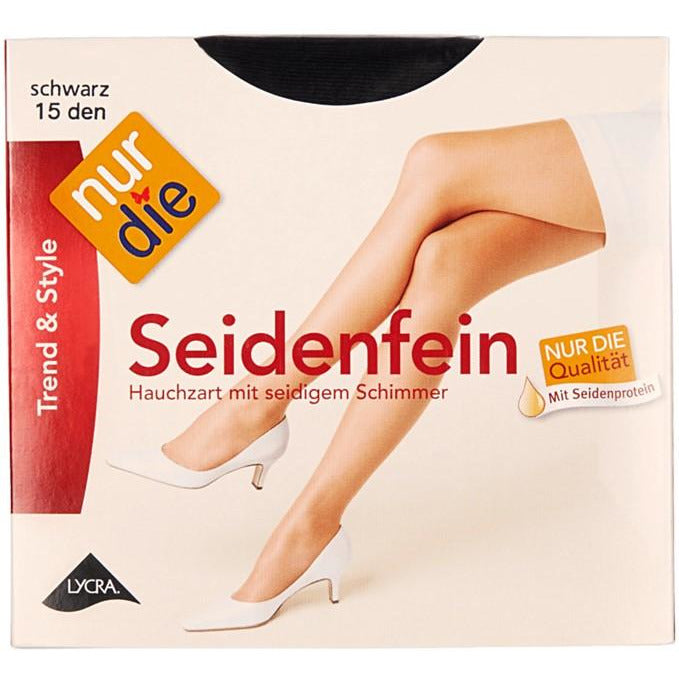 Nur Die Seidenfein Tights, Black 15 Den, Size Large (Case of 10)