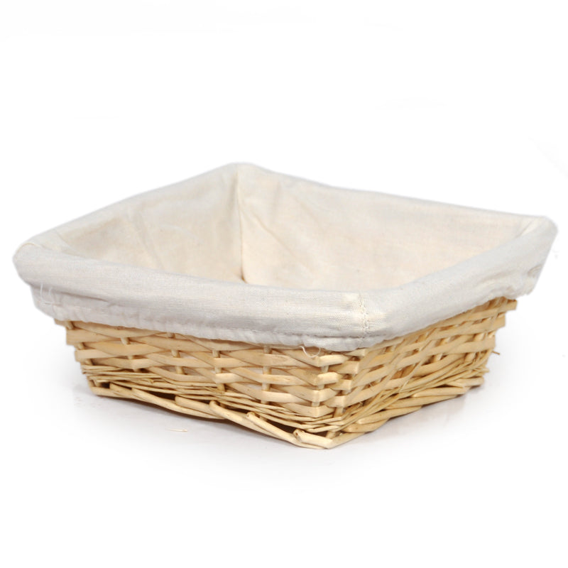 Square 8" Basket tural With Cloth Liner