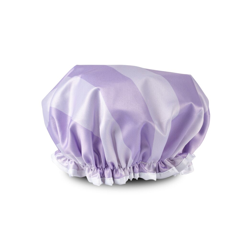 Manor Road Lilac Stripe Shower Cap