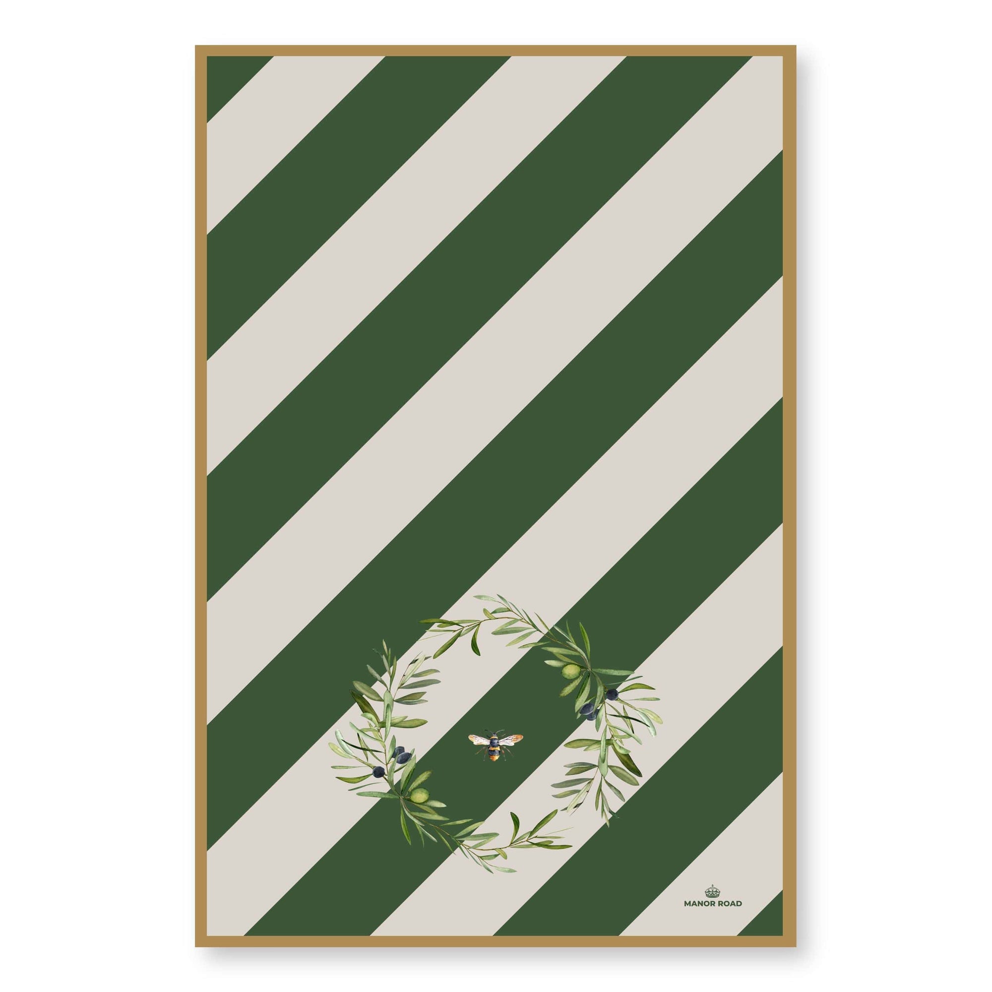 Manor Road Olive & Bee Microfiber Tea Towel