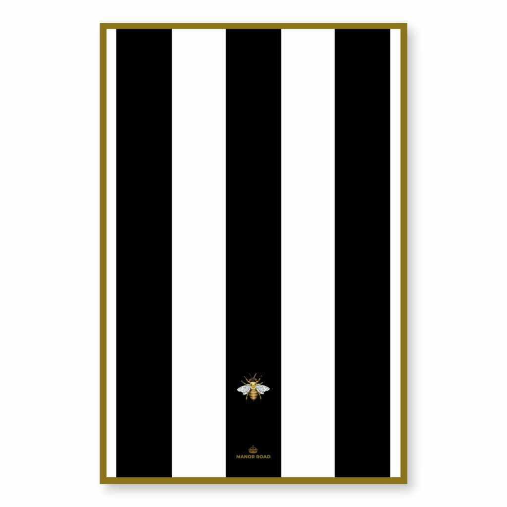 Manor Road Striped Bee Microfiber Tea Towel