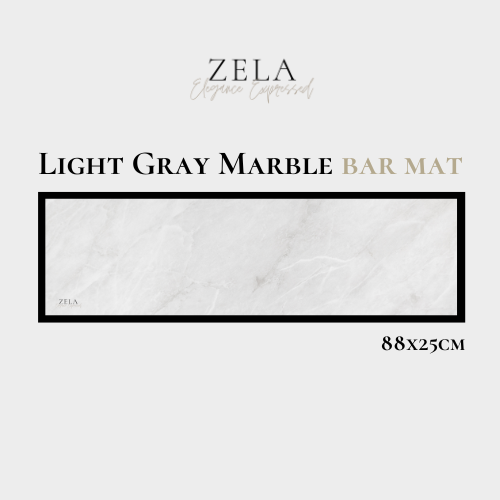 Zela Light Gray Marble Bar Mat 88x25 (Case of 1)