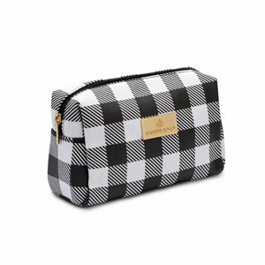 Manor Road Black Gingham Travel Bag