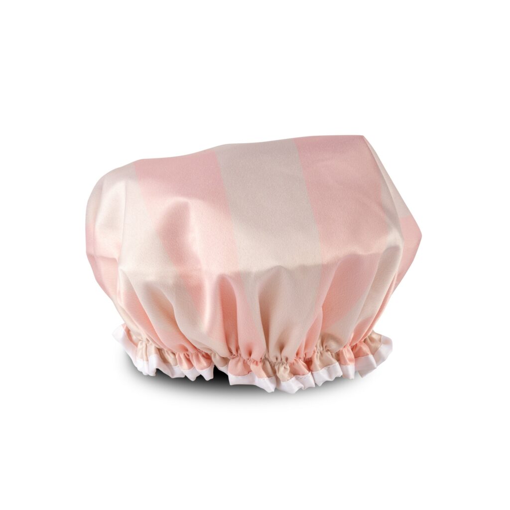 Manor Road Blush Stripe Shower Cap