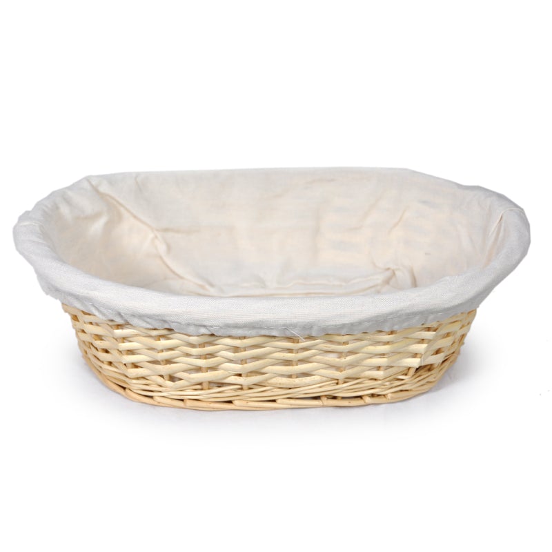 Oval 12" Basket tural With Cloth Liner