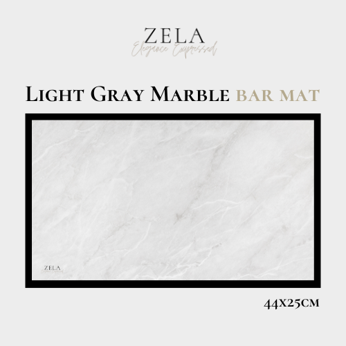 Zela Light Gray Marble Bar Mat 44x25 (Case of 1)