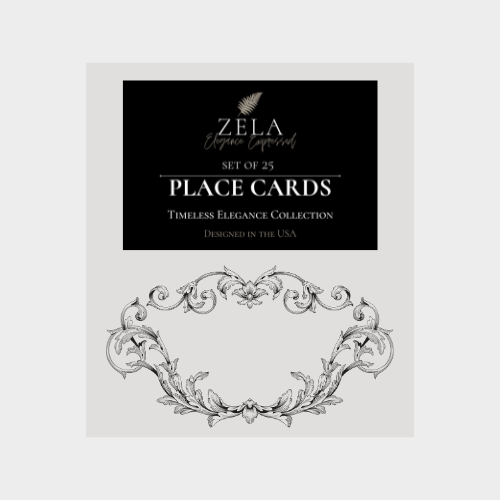 Zela Timeless Elegance Baroque Frame Place Cards 25pk (Case of 2)