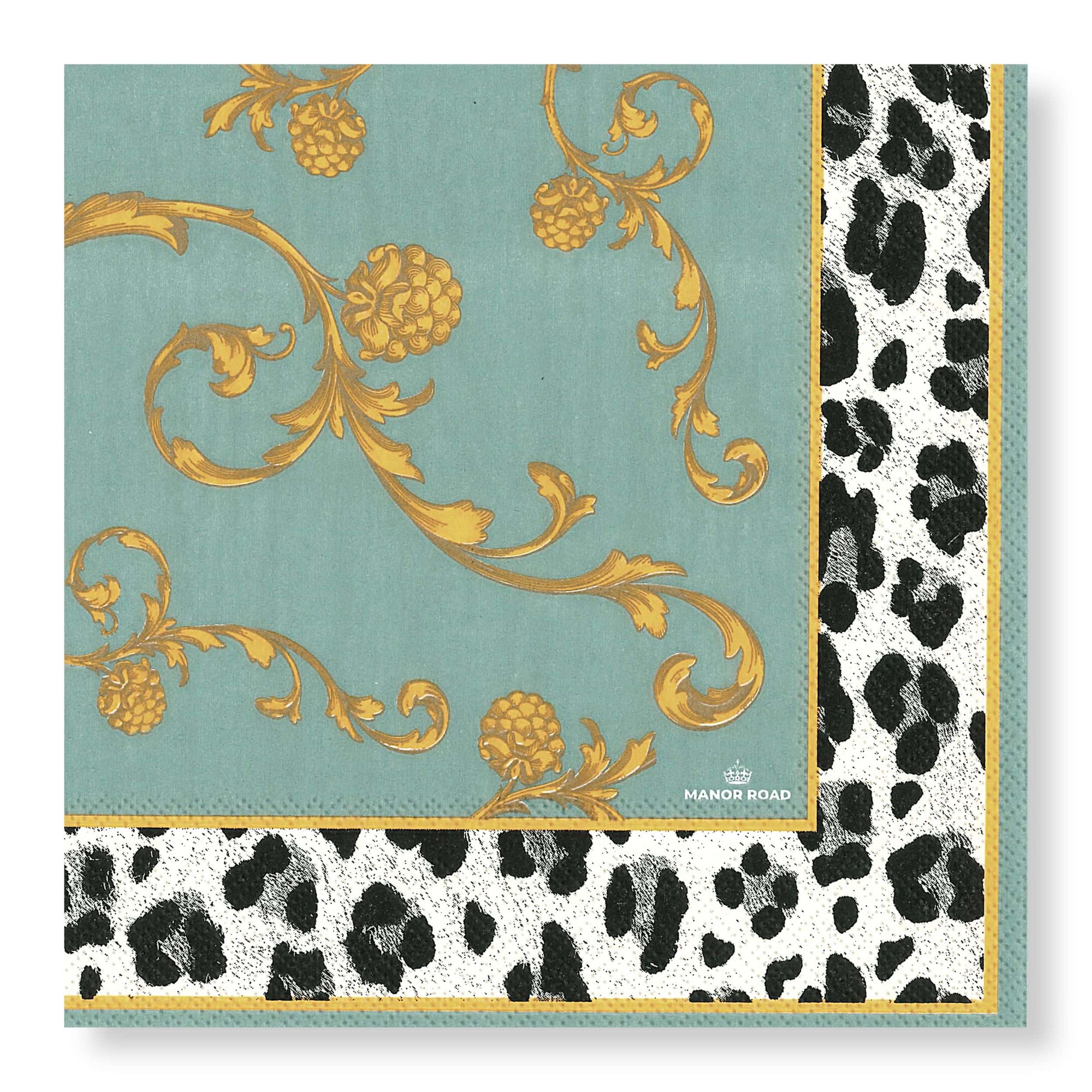 Manor Road Victorian Leopard Luncheon Napkins 20Pk (Case of 6)