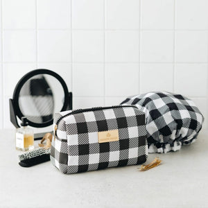 Manor Road Black & White Stripe Travel Bag