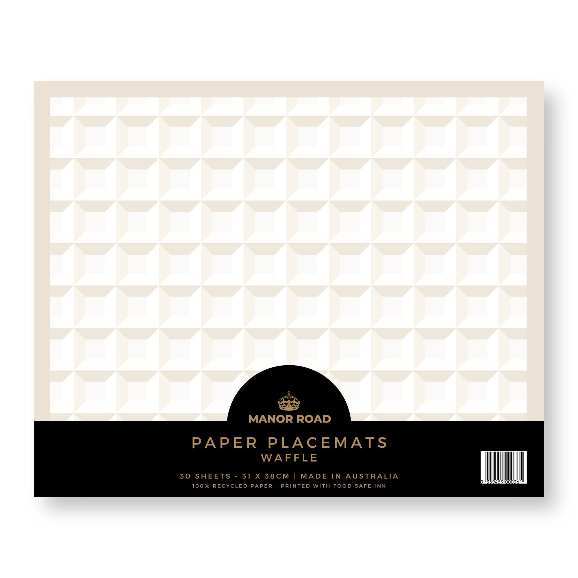 Manor Road Waffle Placemats 30Pk (Case of 2)