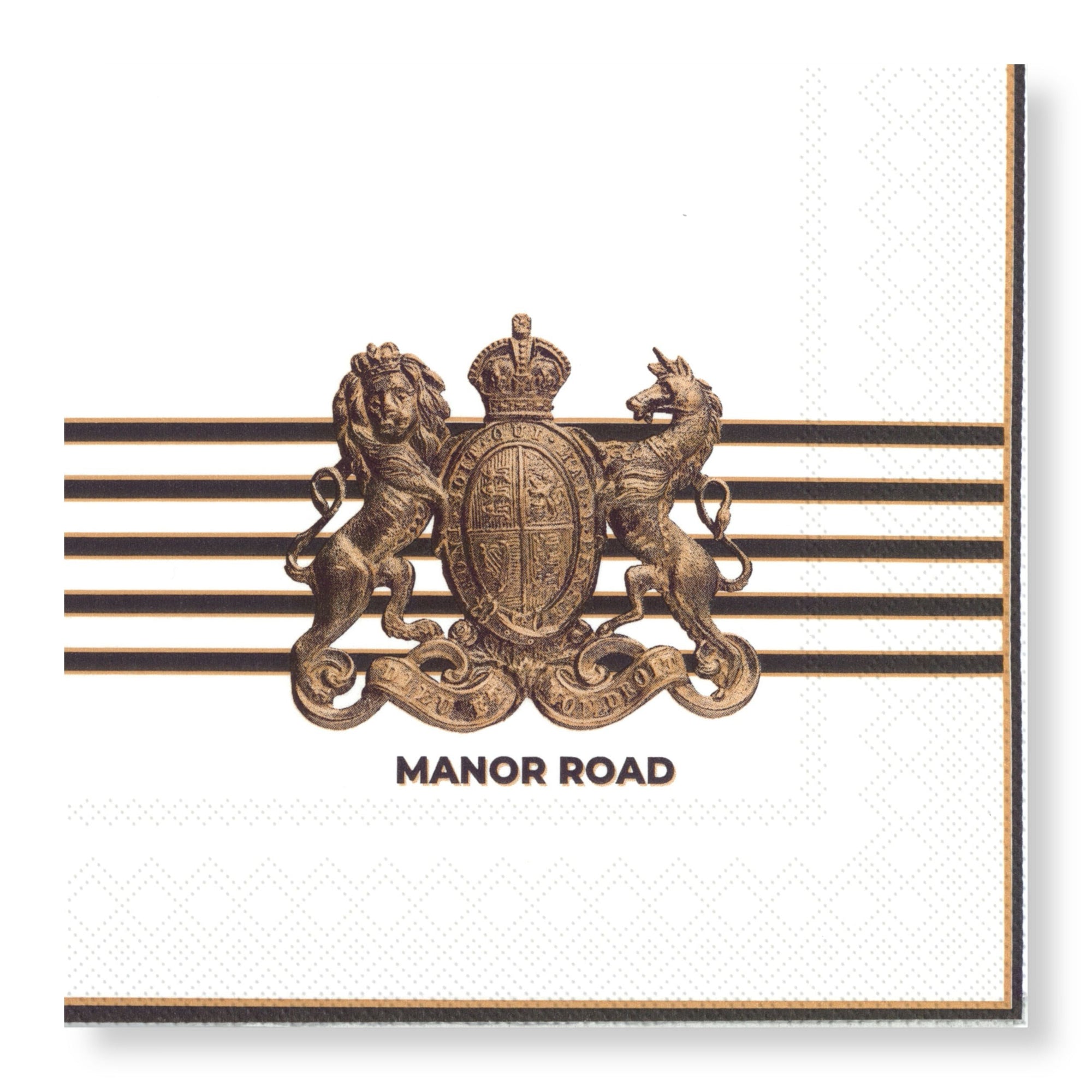 Manor Road Regal Stripes Dinner Napkins 20Pk (Case of 6)