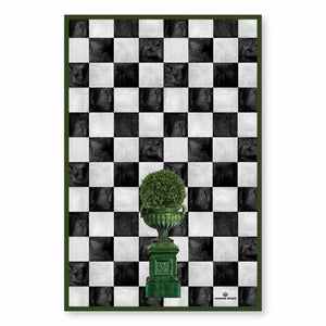 Manor Road Courtyard Green Microfiber Tea Towel