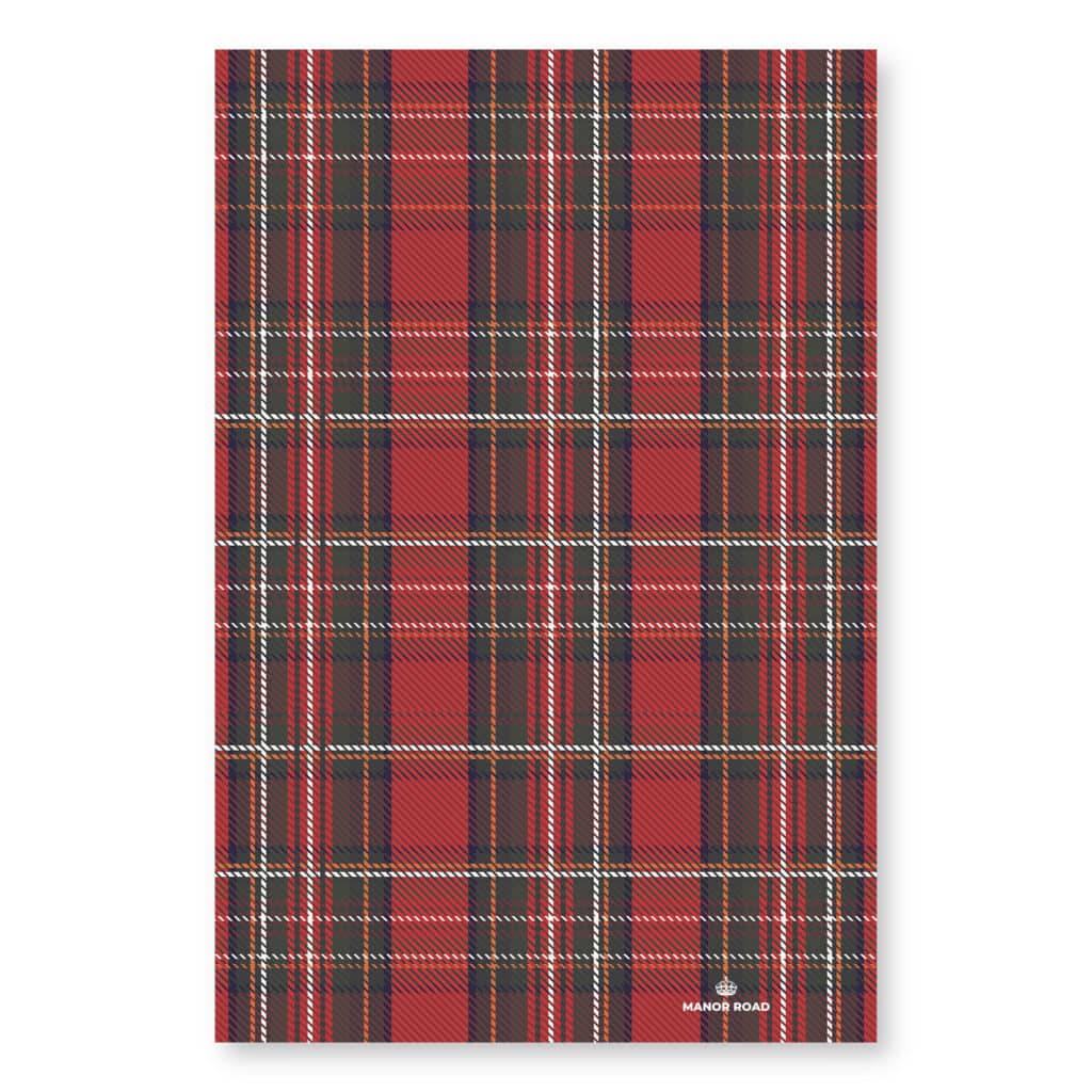 Manor Road Red Tartan Microfiber Tea Towel