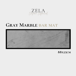 Zela Gray Marble Bar Mat 88x25 (Case of 1)